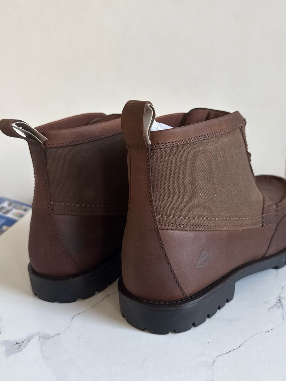 Ozark Trail Brown Leather and Canvas Chukka Boots - Picture 5 of 7